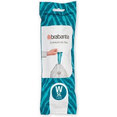 Торба за кош Brabantia PerfectFit NewIcon размер W, 5L, 20 броя, ролка (650534)