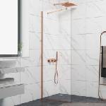 Inter Ceramic Параван за баня Кристина розово злато, стационарен, от 60 до 100 см дължина