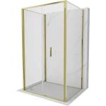 Mexen Exo-F 3S тристенна сгъваема душ кабина 85 х 110 см, прозрачна, златна (816-085-110-50-00-3S)