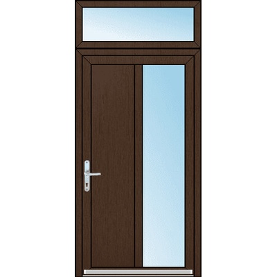 OknaDvereNaMiru.cz Vchodové dveře SLOUPKOVÉ Darja 3 + Nadsvětlík bílá 105 x 220 cm