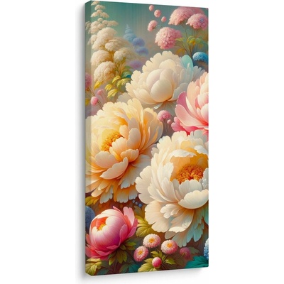Obraz romantická zahrada s pivoňkami - 60x90