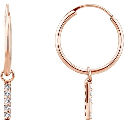 Eppi Zlaté visiace náušnice s bielymi topásmi Christy E46060