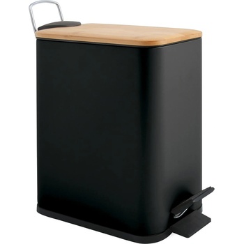 spirella Матово черно стоманено кошче за боклук с педал 5 l Erik - Spirella (10.22585)