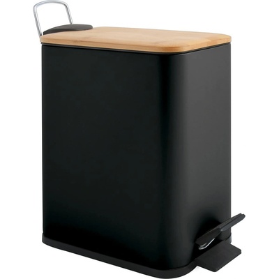 spirella Матово черно стоманено кошче за боклук с педал 5 l Erik - Spirella (10.22585)