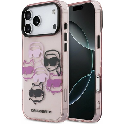 KARL LAGERFELD IML Multi K&CH Heads Задний Чехол за iPhone 17 Pro Max Pink Karl Lagerfeld | Rozov | ЖЕНИ | UNI