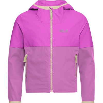 Jack Wolfskin Детско софтшел яке Jack Wolfskin Kid's Sandbird Hooded Jacket Softshell jacket - Foxglove - размер 116 (EU) (703-6910-0212)