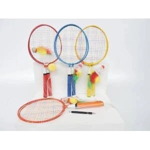 Fisher Price AST. BADMINTON, 2 rackets, shuttlecock, saw patch. , 4 wz