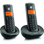 Motorola e202 безжичен телефон, dect, ЧЕРЕН (e202) Телефонни апарати