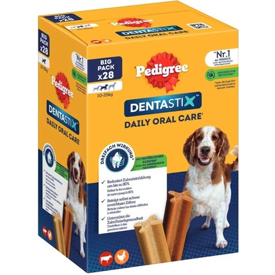 Pedigree Dentastix: každodenná starostlivosť o zuby pre stredne veľkých psov 10 – 25 kg 28 x 720 g