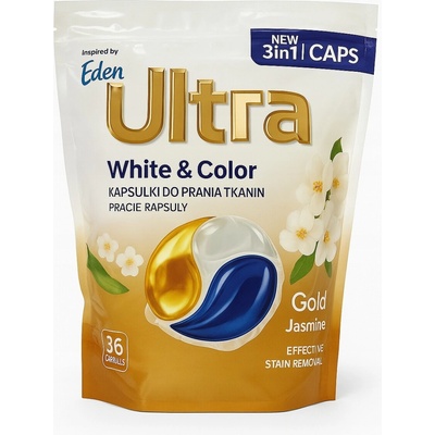 Eden Ultra Gold Jasmin Kapsule na pranie svetlých farebných tkanín 36 PD