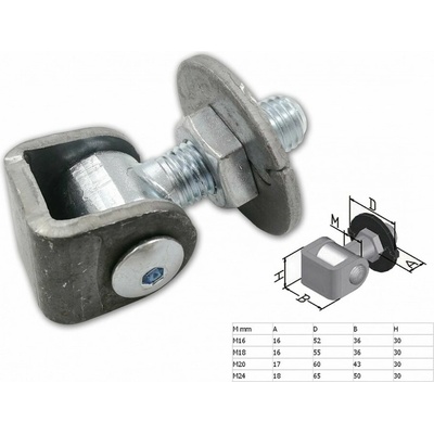 Závěs seřiz.podložka M24 75kg nosnost