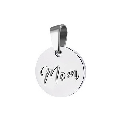 Šperky4U Ocelový přívěsek text MOM OPP1939