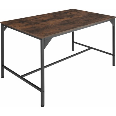 tectake 404344 jedálenský stôl belfast 120 x 75 x 75 cm industriálne drevo tmavé rustikálne