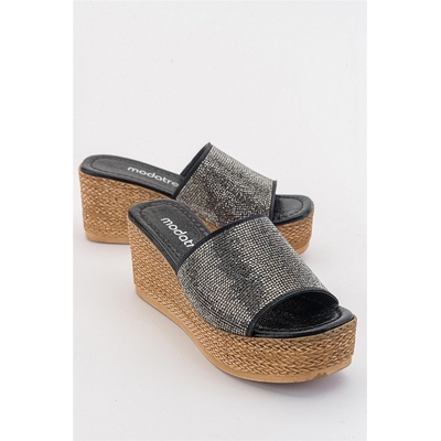 Moda Trend Дамски чехли с цяла подметка - Черни #381891 (381891_Черно)