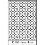 CDRmarket Самозалепващи етикети 18 мм, 150 етикета, A4, 100 листа, кръгли (R0ECO.1818kA)