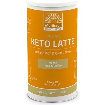 Mattisson Healthstyle Веган Кето лате - Инстантна напитка с кафе и MCT масла, с аромат на бадеми 200 g прах | Mattisson Healthstyle (MT4133)