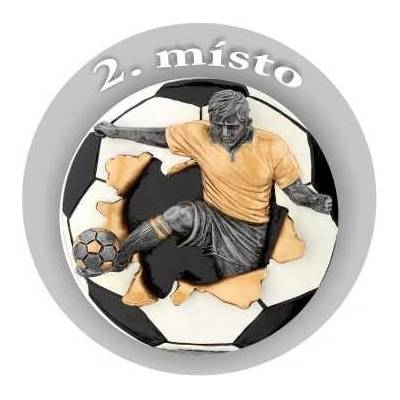 Emblém barevný EM28 fotbal 2.místo