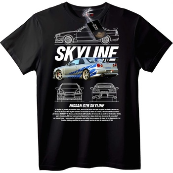 NOONEBRAND Тениска Nissan GTR Skyline - S, Black