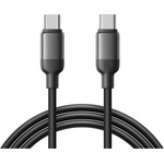 JOYROOM Кабел с бързо зареждане за устройства с USB-C порт - Joyroom Liquid Silicone USB-C to USB-C Fast Charging Cable 60W (черен) (120 см) (S-A62)
