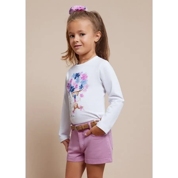 Image 1 of Mayoral Базови къси панталони памук в розово с колан за мини момиче Mayoral