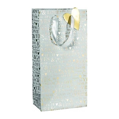 Dárková taška LUX - svatební motivy vysoká - 18 x 11 x 36 cm