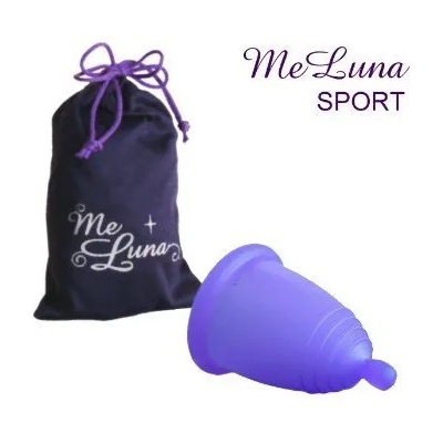 Me Luna Менструална чашка Me Luna размер M плюс 10 таблетки за стерилизация Спорт (Sport) Топче Синьо - лилав
