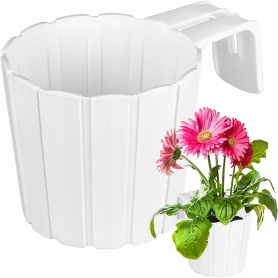 Prosperplast Kvetináč 14,4 x 21,2 x 13 cm plast biely