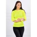 Tričko s ozdobnými gombíkmi MI5197 Neónovo žltá