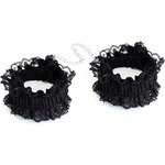 LateToBed Дантелени белзници с метална верижка "lace wrist black