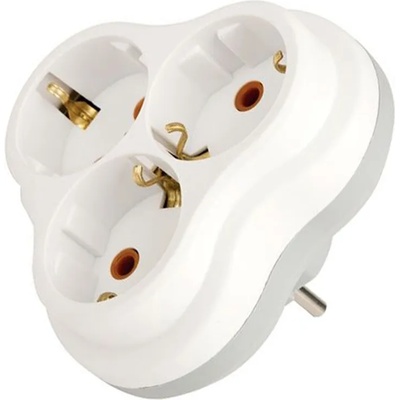 NILSON Разклонител трипосочен Nilson - бял (175405)