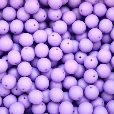 Pro Háčkování Korálek neon skleněný 8 mm 20 ks světle fialový