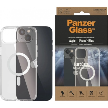 Panzer Гръб HardCase PanzerGlass, MagSafe за Apple Iphone 14 Plus, Antibacterial - Прозрачен