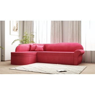 DST Ъглов диван Leo-dst, червен
