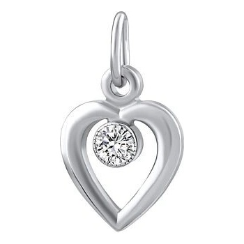 SILVEGO Zlatý prívesok srdce s prírodným čírym topazom SILVEGO 10079SW