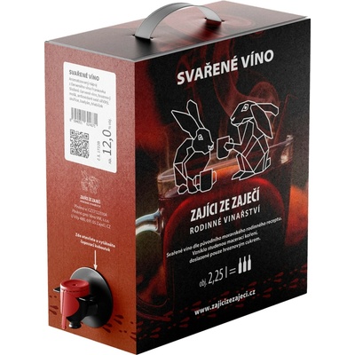 Víno VM Svařené víno Aromatizovaný vinný nápoj Červené víno 8,9% 2,25 l (karton)