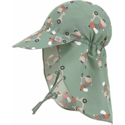 Detský klobúk Lassig Sun Protection Flap Hat zelená