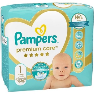 Pampers Памперси за новородено Pampers Premium Care 1 (2-5кг. ) - 26 броя