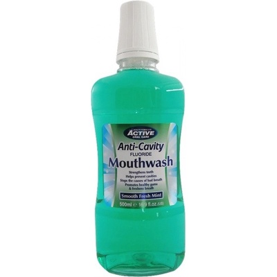 Active Oral Care Ústna voda s fluoridom Fresh Mint 500 ml