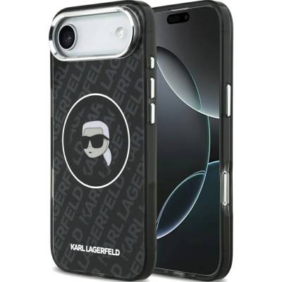 KARL LAGERFELD Case IML Karl Head Logo, MagSafe за iPhone 17 Air, черен (KLHMP17MHMKBKHOK)