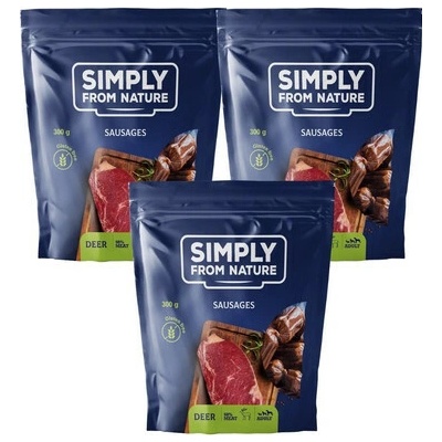 SIMPLY FROM NATURE Klobásky s jelením mäsom 3 x 300 g