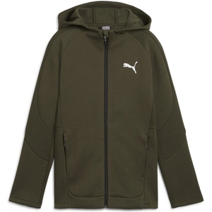 PUMA Детски суичър Puma Unisex Kids Evostripe Full-Zip Hoodie - Dark Olive