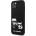 KARL LAGERFELD Karl & Choupette Silicone Case - дизайнерски силиконов кейс за iPhone 13 (черен)