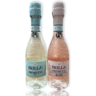 Prosecco BRILLA set biele a ružové extra dry 2 x 0,2 l
