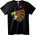 NOONEBRAND Тениска Цветен Череп и Птица - 2XL, Black
