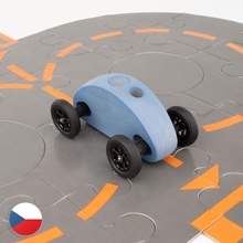 Trihorse Autíčko Finger Car modré s puzzle skládačkou