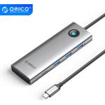 ORICO докинг станция Docking Station Type-C - PW11-9P-GY-EP - HDMI x 1, VGA x 1, USB3.0 x 3, USB-C PD100W x 1, LAN x 1 (PW11-9P-GY-EP)