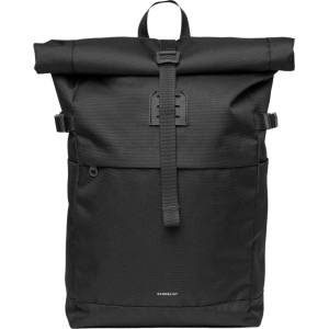 Sandqvist Дневна раница Sandqvist Icon Rolltop Backpack 23 Daypack - Black with Black Leather - размер One Size (502-9420-0111)