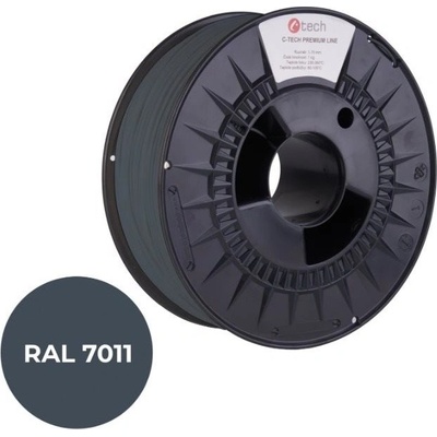 C-Tech Premium Line PETG ocelová šedá, RAL7011, 1,75mm, 1kg