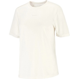 Salomon Дамска тениска Salomon Women's Shkout Core Short Sleeve Tee GFX Running shirt - Whisper White / Pink Frosting / Icy Pink - размер XS (916-7280-0111)