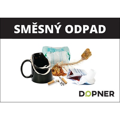 Dopner Nálepka směsný odpad na popelnice - A4